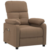 Massage Chair Brown Fabric - Front View