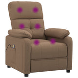 Massage Chair Brown Fabric - Rear View