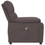 Massage Chair Dark Brown Fabric