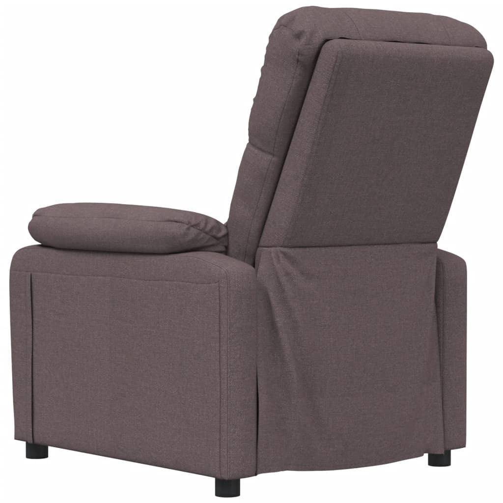 Massage Chair Dark Brown Fabric