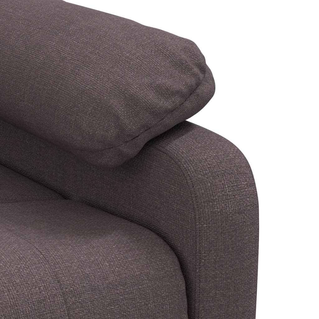 Massage Chair Dark Brown Fabric