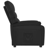 Recliner Chair Black Faux Leather - Top-Down View