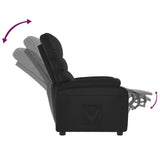 Recliner Chair Black Faux Leather - Rear View