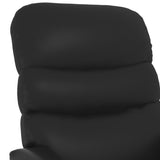 Recliner Chair Black Faux Leather - Close-Up Angle