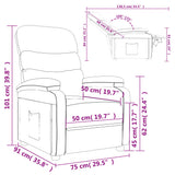 Recliner Chair Black Faux Leather - Extra Image