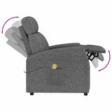 Massage Chair Dark Grey Fabric - Close-Up Angle