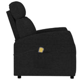 Massage Chair Black Fabric - Top-Down View
