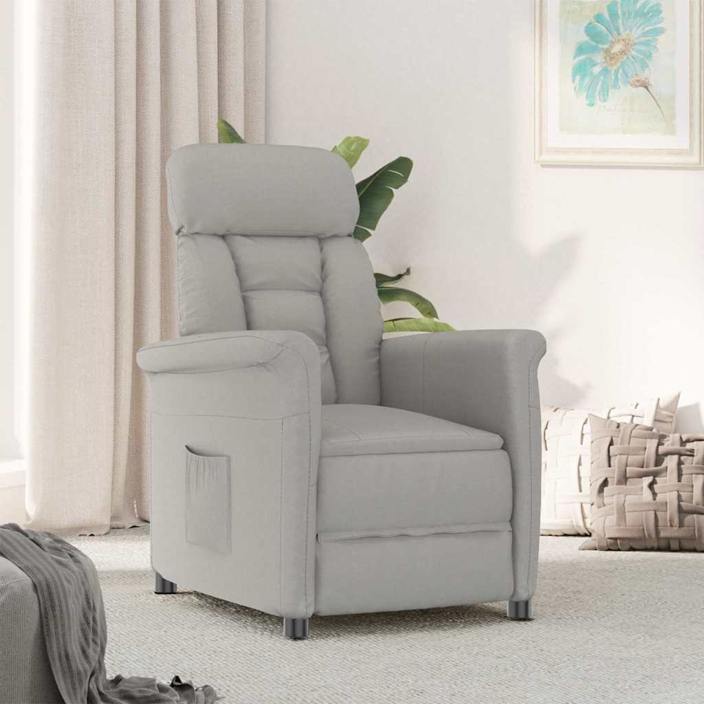 Armchair Light Grey 96.5 x 70.5 x 95 cm Micro Fiber