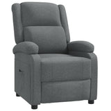 Recliner Chair Dark Grey Fabric - Front View