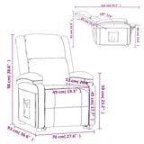 Recliner Chair Dark Grey Fabric - Extra Image