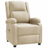 Massage Chair Cream Fabric - Front View