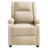 Massage Chair Cream Fabric - Side View
