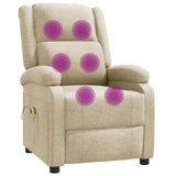Massage Chair Cream Fabric - Close-Up Angle