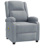 Massage Chair Light Grey Fabric - Front View