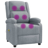 Massage Chair Light Grey Fabric - Close-Up Angle