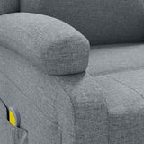 Massage Chair Light Grey Fabric - Low Angle