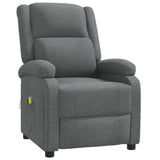 Massage Chair Dark Grey Fabric - Front View