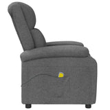 Massage Chair Dark Grey Fabric - Top-Down View