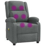 Massage Chair Dark Grey Fabric - Close-Up Angle