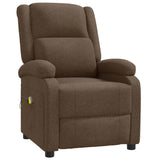 Massage Chair Brown Fabric - Front View