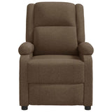 Massage Chair Brown Fabric - Side View