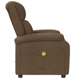 Massage Chair Brown Fabric - Top-Down View