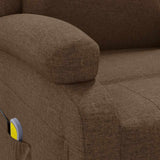 Massage Chair Brown Fabric - Low Angle