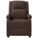 Massage Chair Brown Faux Leather - Side View