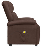 Massage Chair Brown Faux Leather - Top-Down View