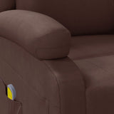 Massage Chair Brown Faux Leather - Low Angle