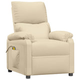 Massage Chair Cream Fabric - Side View