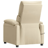 Massage Chair Cream Fabric - Rear View