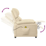 Massage Chair Cream Fabric - Close-Up Angle