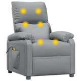 Massage Chair Light Grey Fabric - Front View