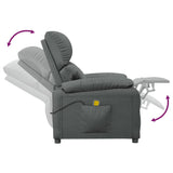 Massage Chair Dark Grey Fabric - Close-Up Angle