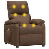 Massage Chair Brown Fabric - Front View