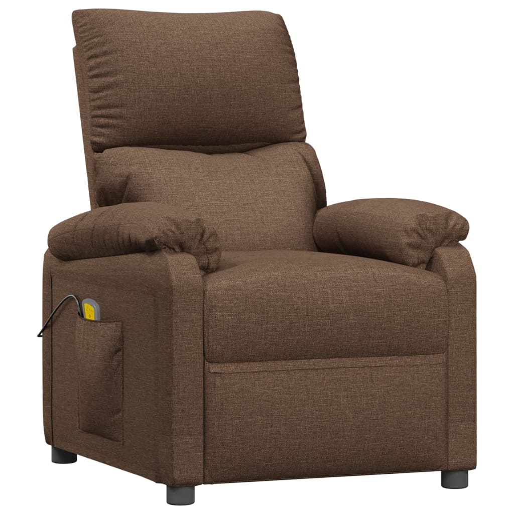 Massage Chair Brown Fabric