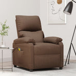 Massage Chair Brown Fabric