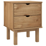 Bedside Cabinet OTTA 45x39x57 cm Solid Wood Pine - Front View