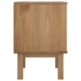 Bedside Cabinet OTTA Brown&Grey 45x39x57 cm Solid Wood Pine