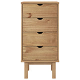 Drawer Cabinet OTTA 45x39x90cm Solid Wood Pine - Side View
