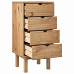 Drawer Cabinet OTTA 45x39x90cm Solid Wood Pine