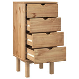 Drawer Cabinet OTTA 45x39x90cm Solid Wood Pine - Top-Down View