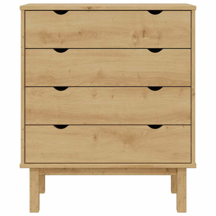 Drawer Cabinet OTTA 76.5x39.5x90cm Solid Wood Pine