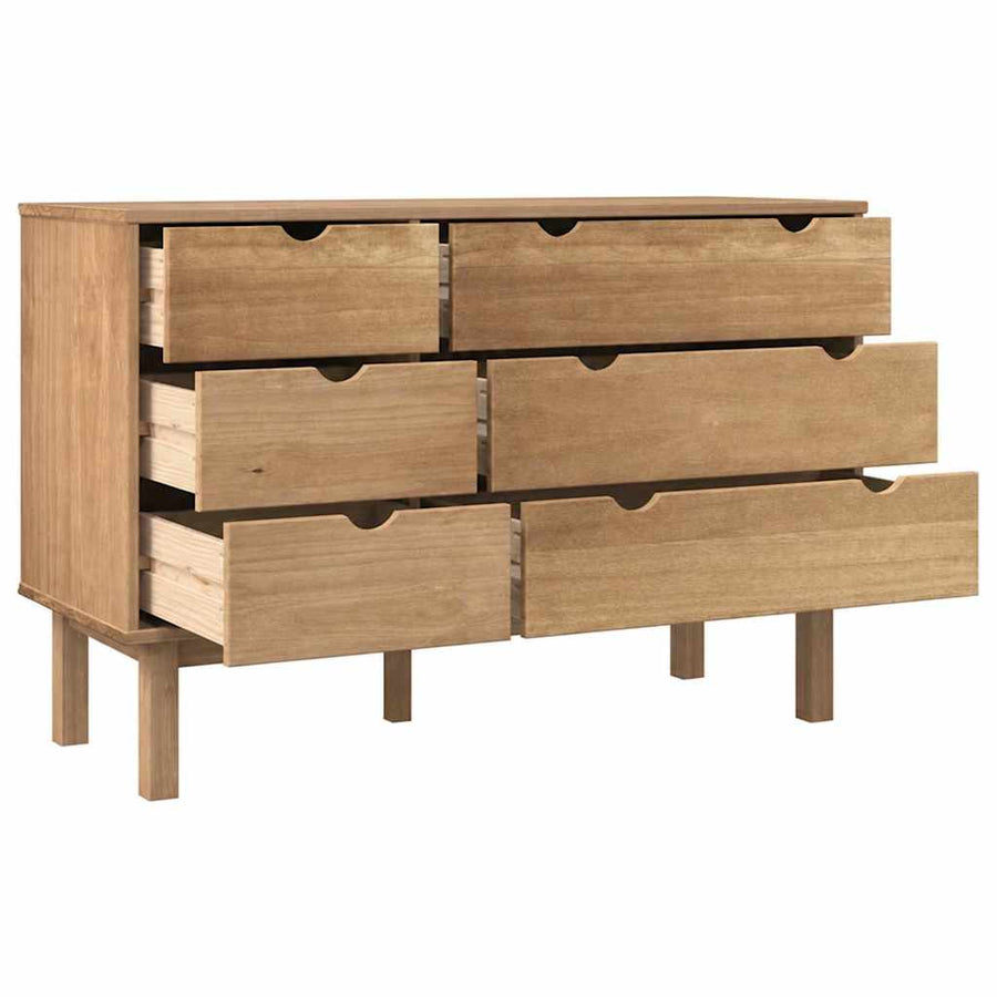 Drawer Cabinet OTTA 111x43x73.5 cm Solid Wood Pine