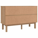 Drawer Cabinet OTTA Brown&Grey 111x43x73.5 cm Solid Wood Pine - Rear View