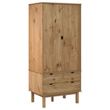 Wardrobe OTTA 76.5x53x172 cm Solid Wood Pine - Front View