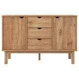 Sideboard OTTA 113.5x43x73 cm Solid Wood Pine - Side View