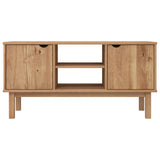 TV Cabinet OTTA 113.5x43x57 cm Solid Wood Pine - Side View