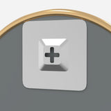 Wall Mirror Gold Ø 30 cm Round - 45-Degree Angle